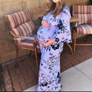Jessica Simpson floral print maternity maxi dress